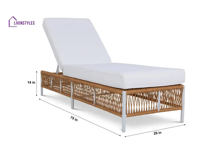 Dezire Outdoor Swimming Poolside Lounger Set of 2 (Honey) - Loungers