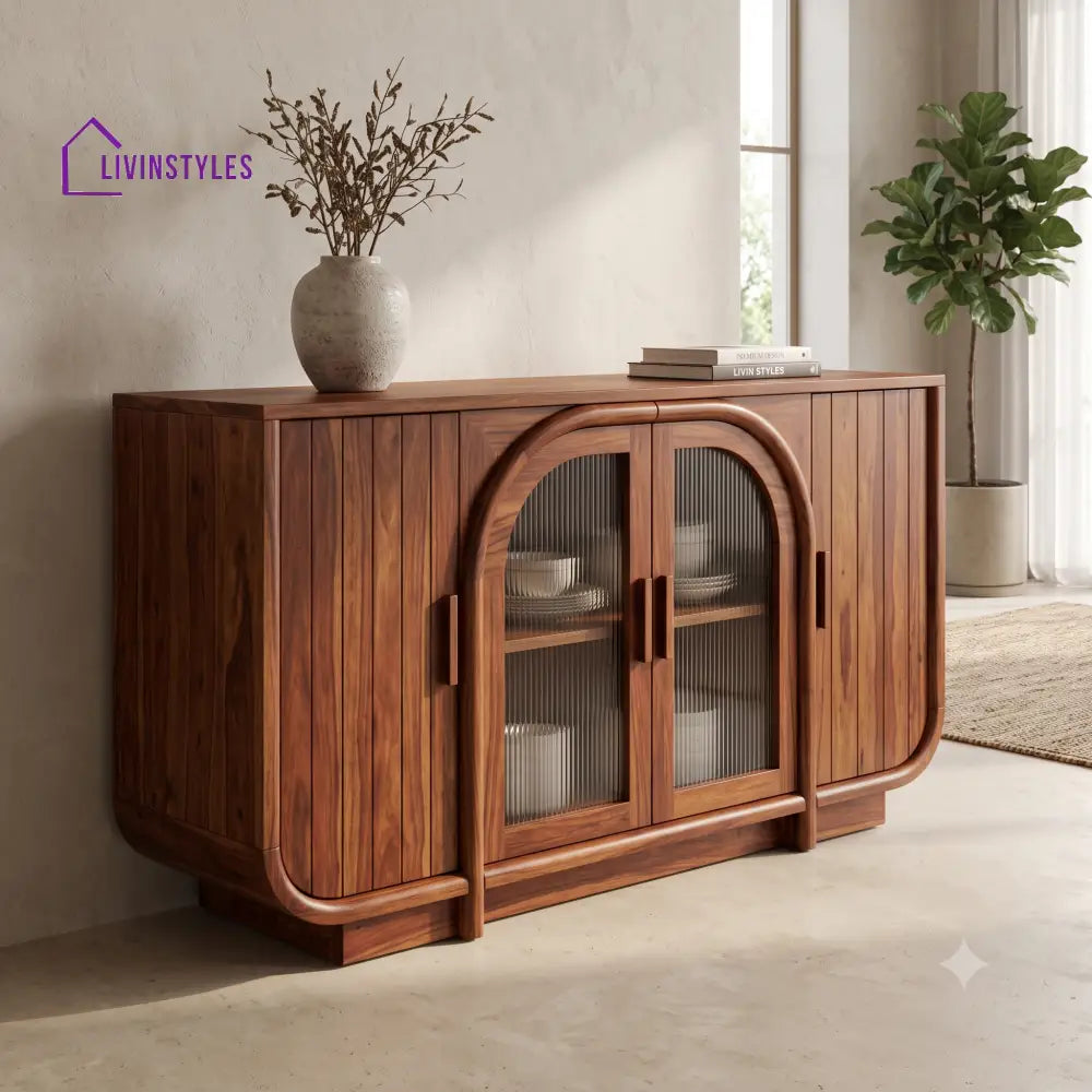 Dhanya Premium Sheesham Wood Sideboard and Cabinet for Living Room