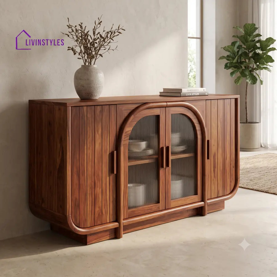 Dhanya Premium Sheesham Wood Sideboard and Cabinet for Living Room