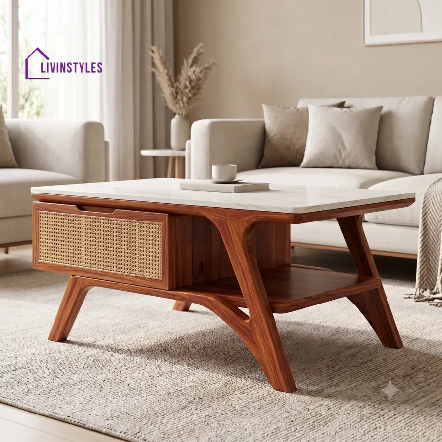 Dhanya Premium Solid Wood Coffee Table for Living Room Online