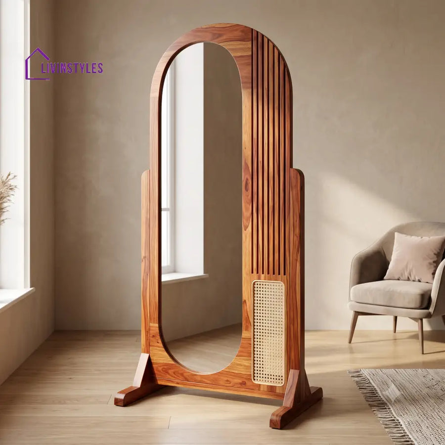 Dhanya Wooden Full Length Mirror for Bedroom & Living Room