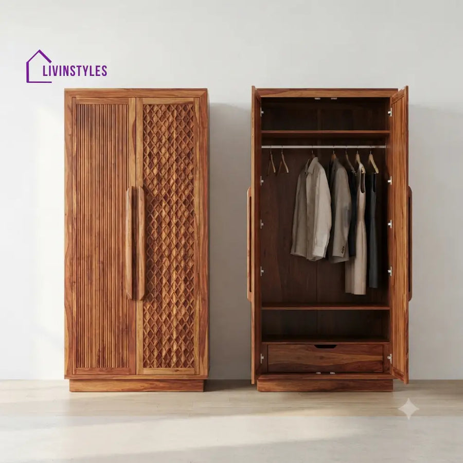 Dhanya Wooden Wardrobe for Clothes | Cupboard for Clothes