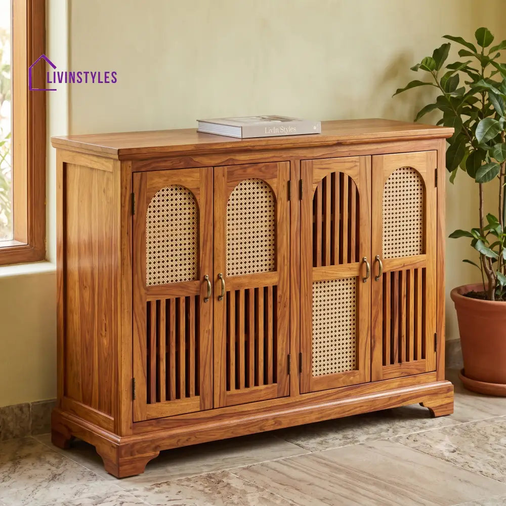 Dharani Sheesham Wood Shoe Rack | Wooden Shoe Cabinet