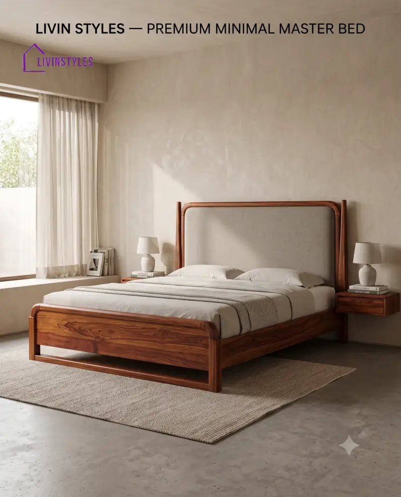 Dharani Wooden Bed | Solid Wood Double Bed | Wooden King size bed & Wooden Queen size bed