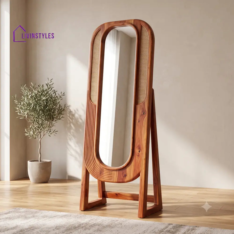 Dharani Wooden Full Length Mirror for Bedroom & Living Room