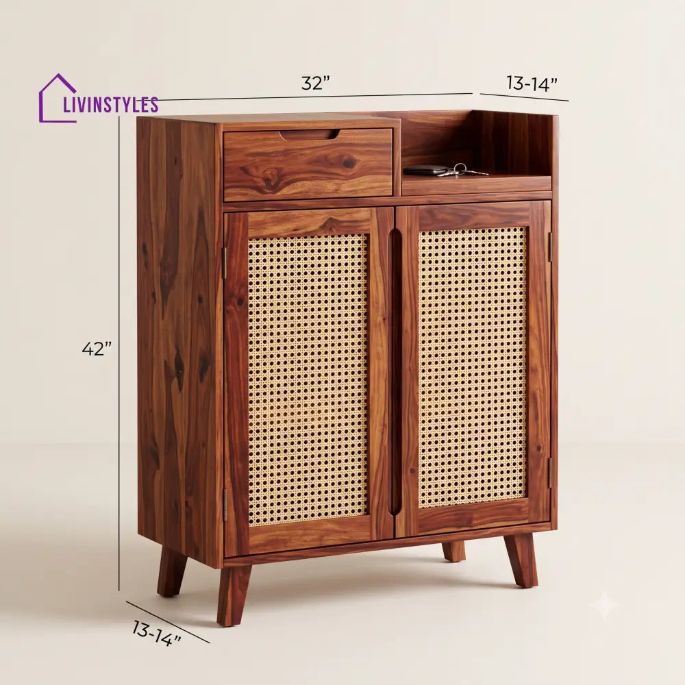 Dharani Wooden Shoe Rack for Home | Shoe Cabinet