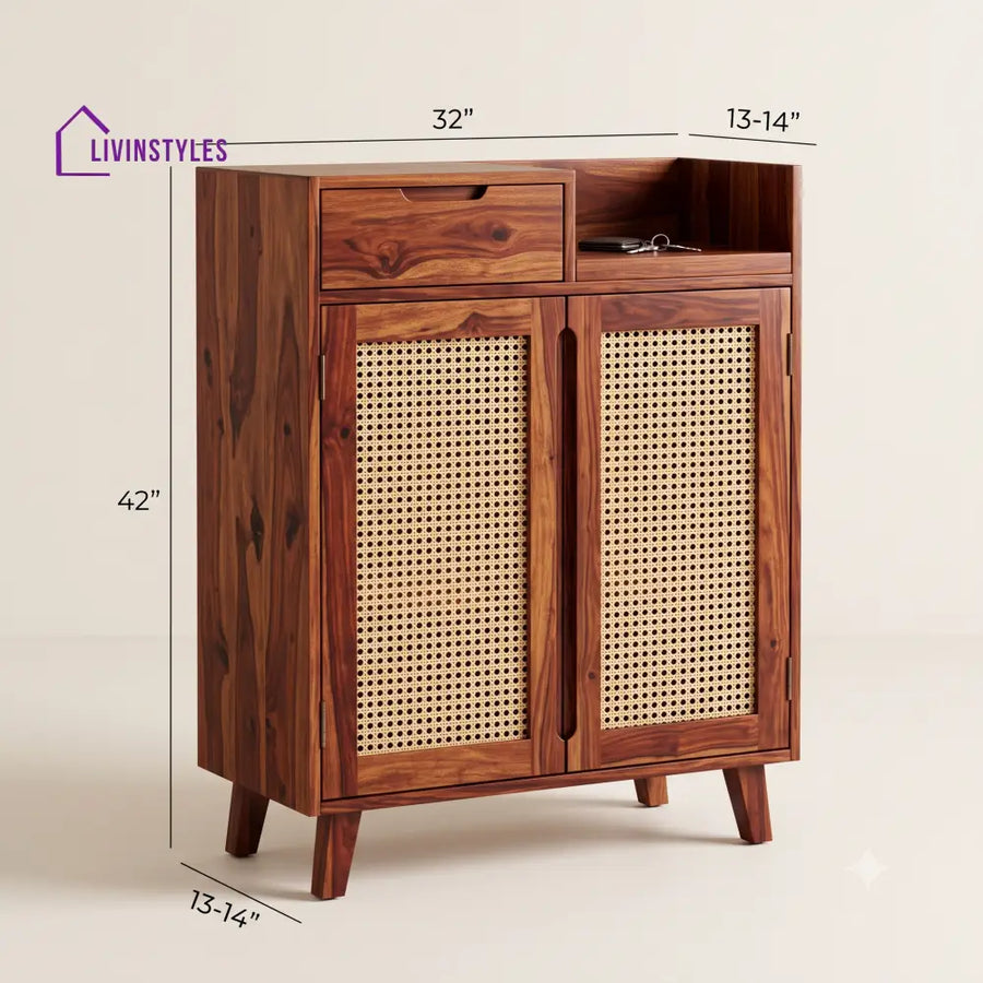 Dharani Wooden Shoe Rack for Home | Shoe Cabinet
