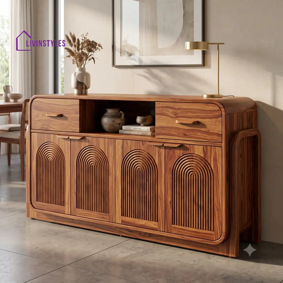 Dhivya Premium Sheesham Wood Sideboard and Cabinet for Living Room