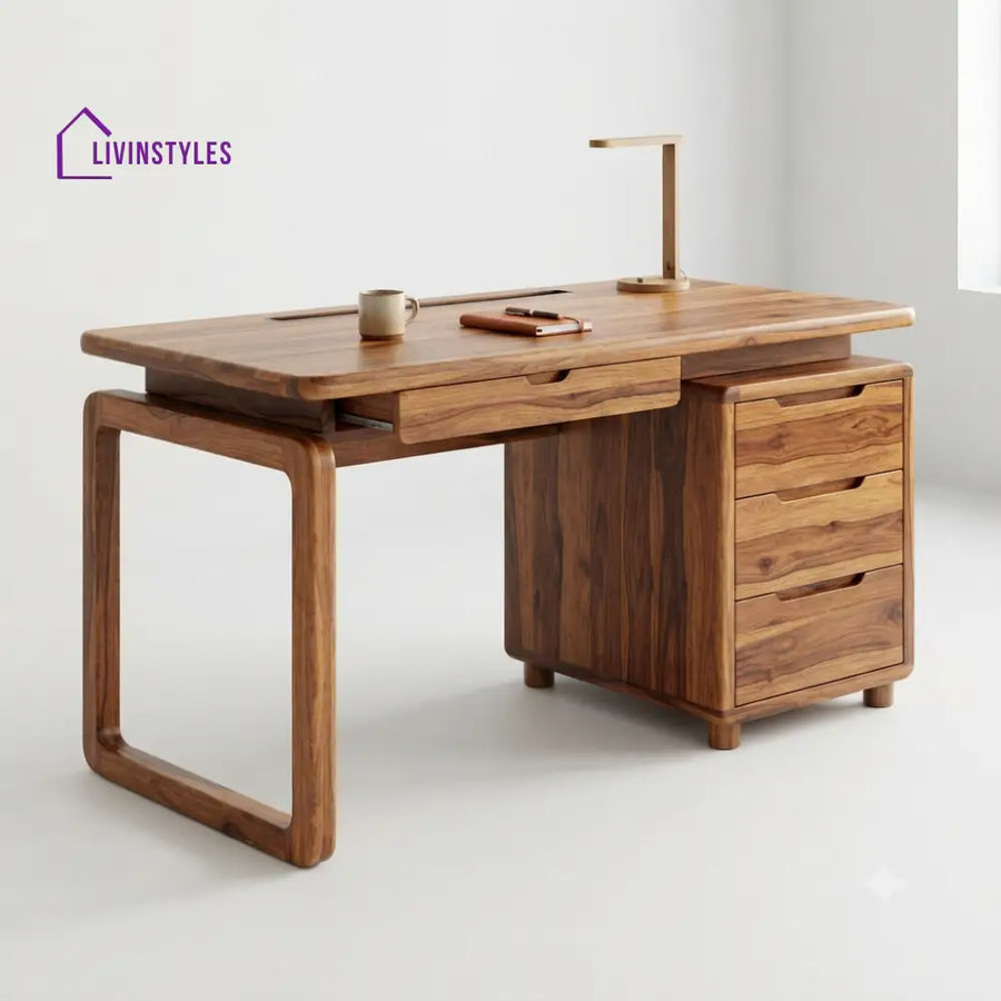 Dhivya Sheesham Wood Study Table for Home | Wooden Study Table