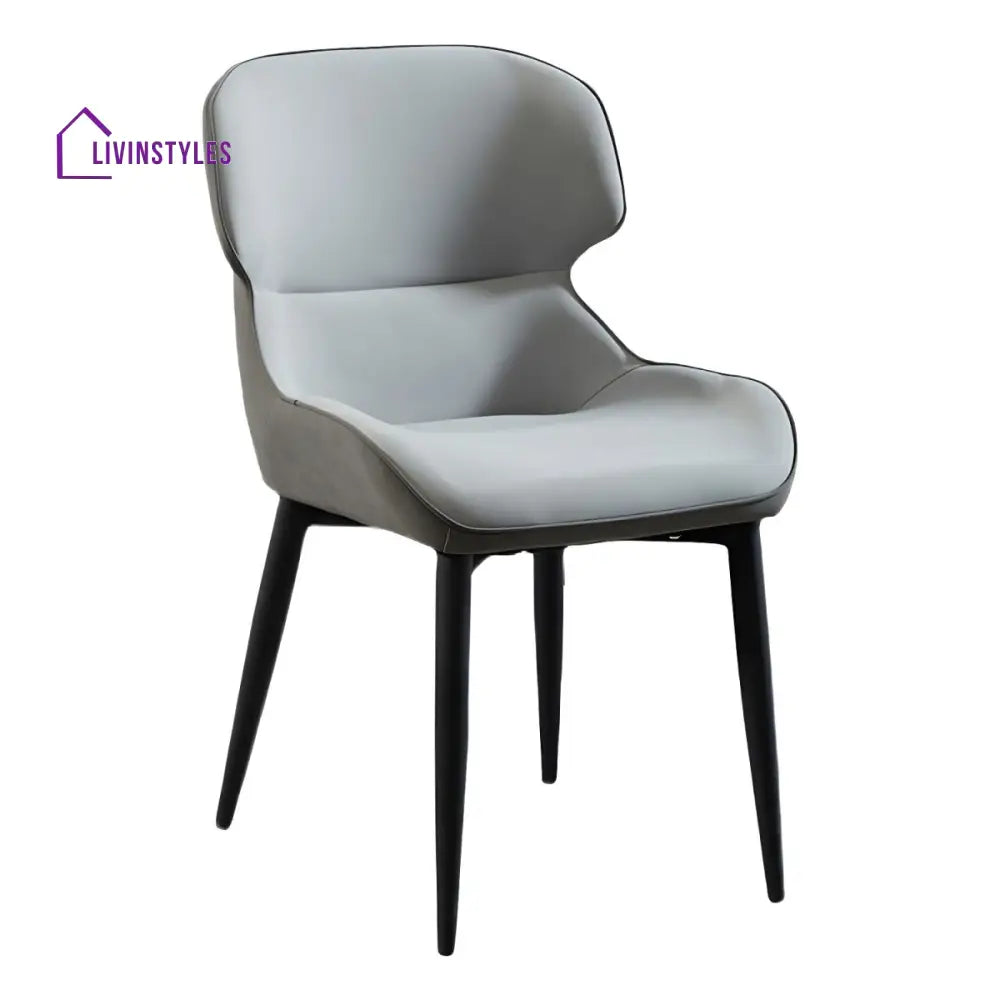 Dhrisha Metal Dining Chair | Velvet Fabric | High Density Foam