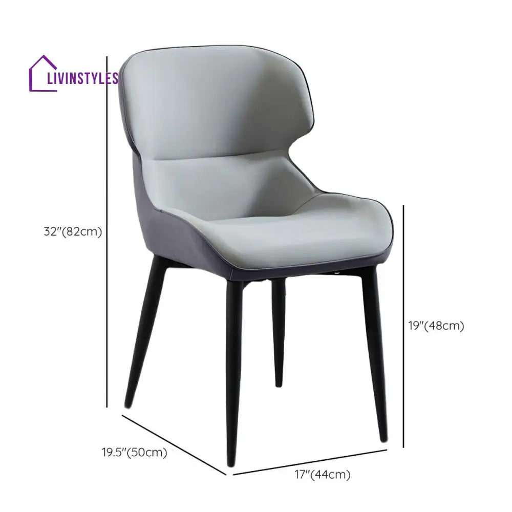 Dhrisha Metal Dining Chair | Velvet Fabric | High Density Foam