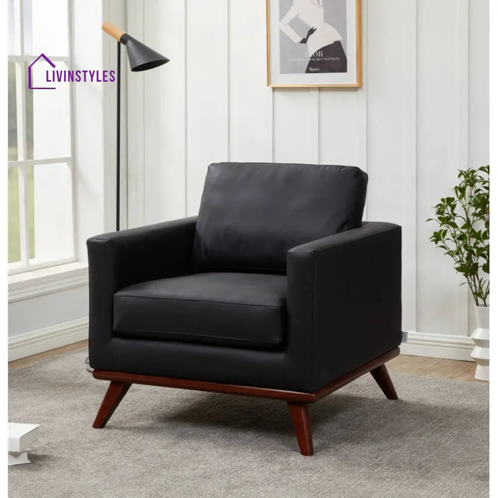 Dhriti Solid Wood and Fabric Arm Chair | Living Room Chair | Lounge Chair