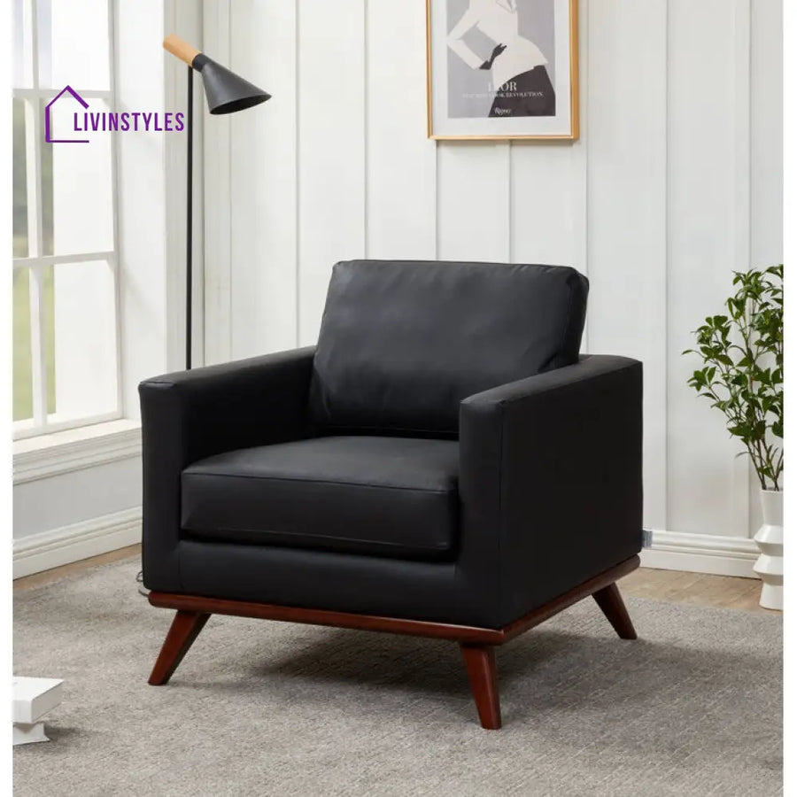 Dhriti Solid Wood and Fabric Arm Chair | Living Room Chair | Lounge Chair