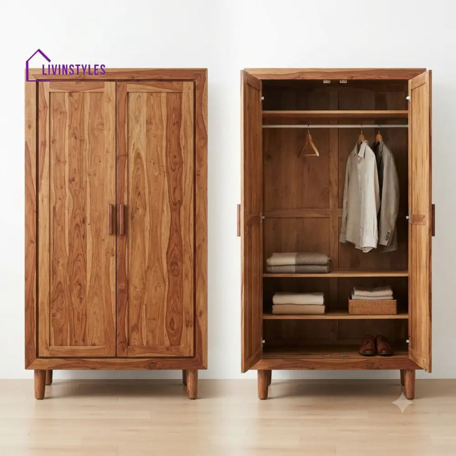 Dhriti Wooden Wardrobe for Clothes | Cupboard for Clothes