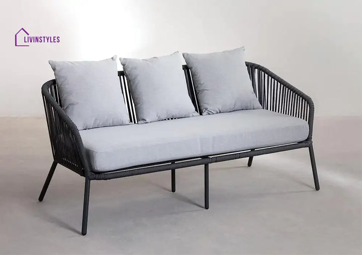 Dhruv 4 Piece Patio Sofa Set (Grey)