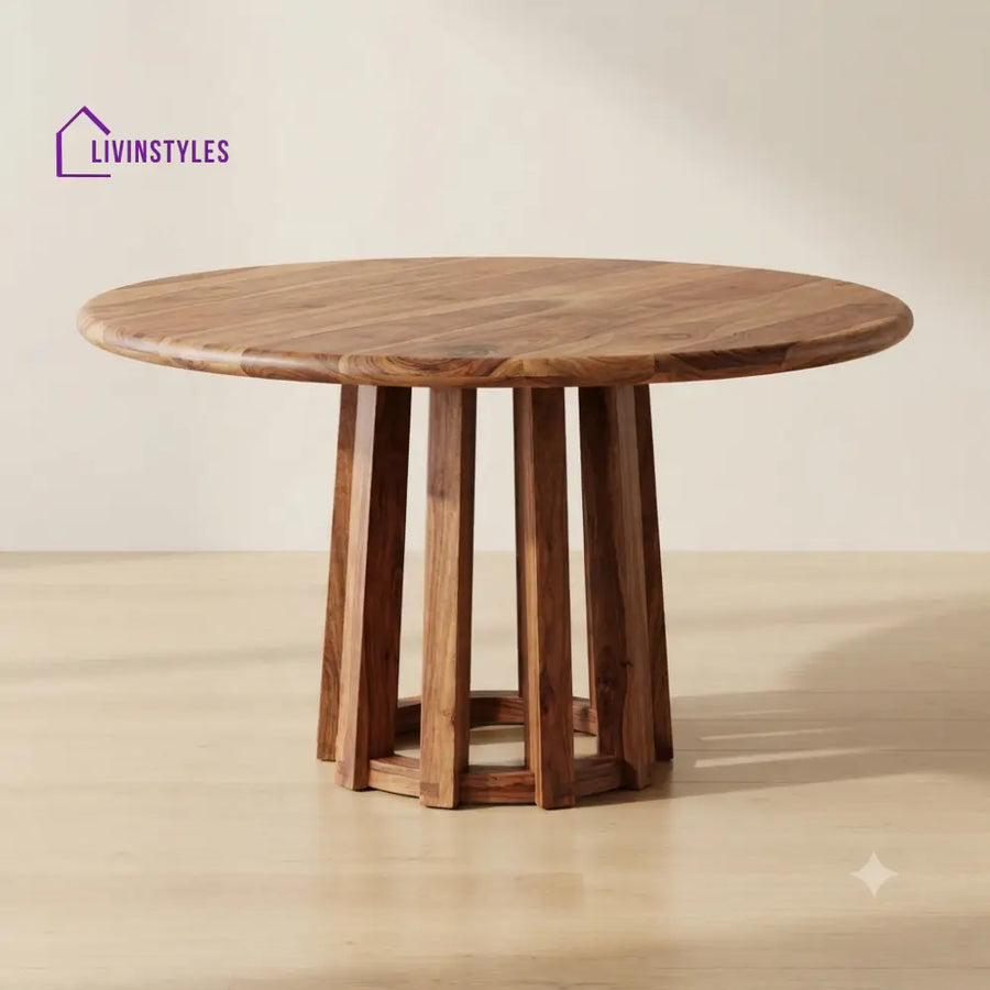 Dhruvika Wooden Round Dining Table