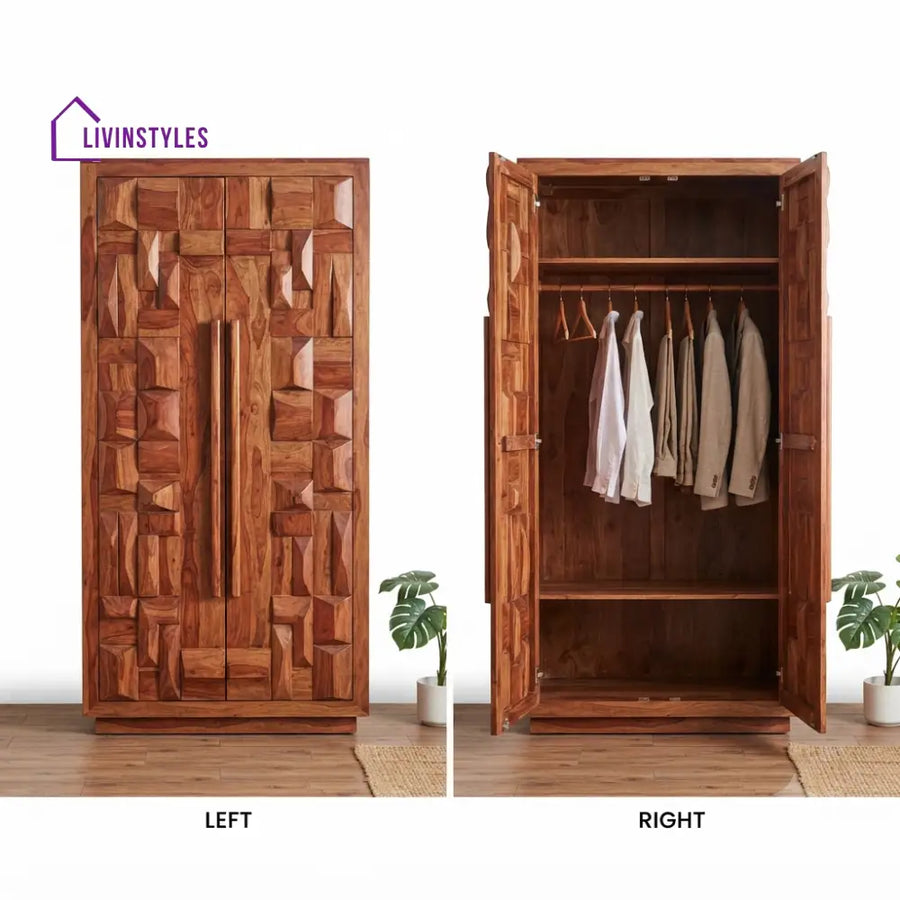 Dhruvika Wooden Wardrobe for Clothes | Cupboard for Clothes