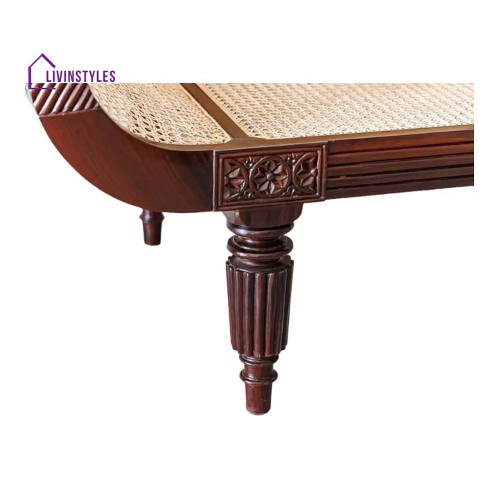 Dhwani 3 Seater Teak Wood & Rattan Sofa