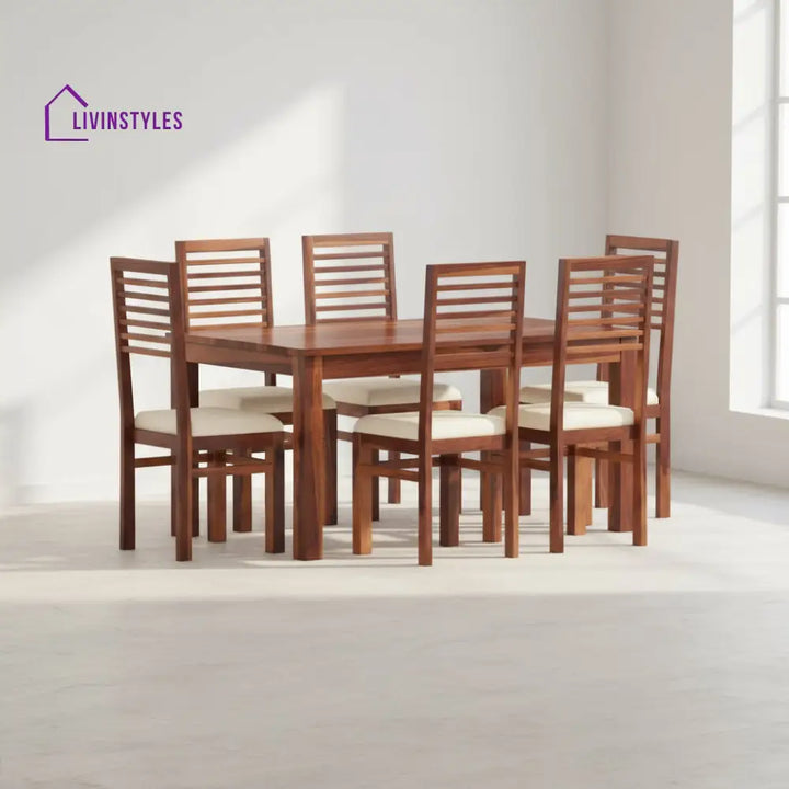 Diana Sheesham Wood Dining Table Set HONEY / 2 SEATER