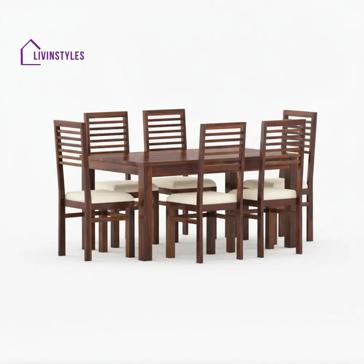 Diana Sheesham Wood Dining Table Set WALNUT / 2 SEATER