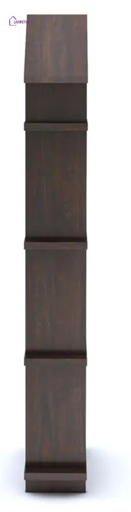 Diana Sheesham Wood Hut Shape Wall Shelves Wall Mounted Display Rack Storage Organizer Corner Hanging Shelf for Living