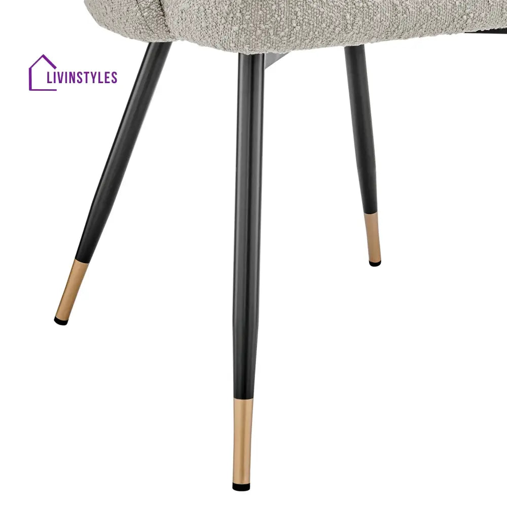 Diego Set of 2 Dining Chairs - Bouclé - Taupe - Dining Chair