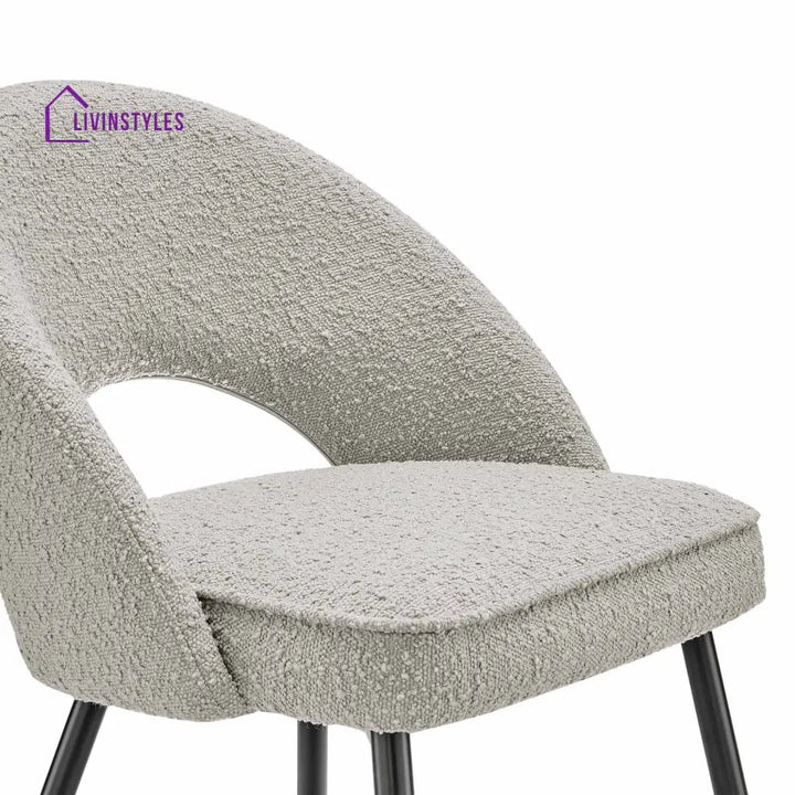 Diego Set of 2 Dining Chairs - Bouclé - Taupe - Dining Chair