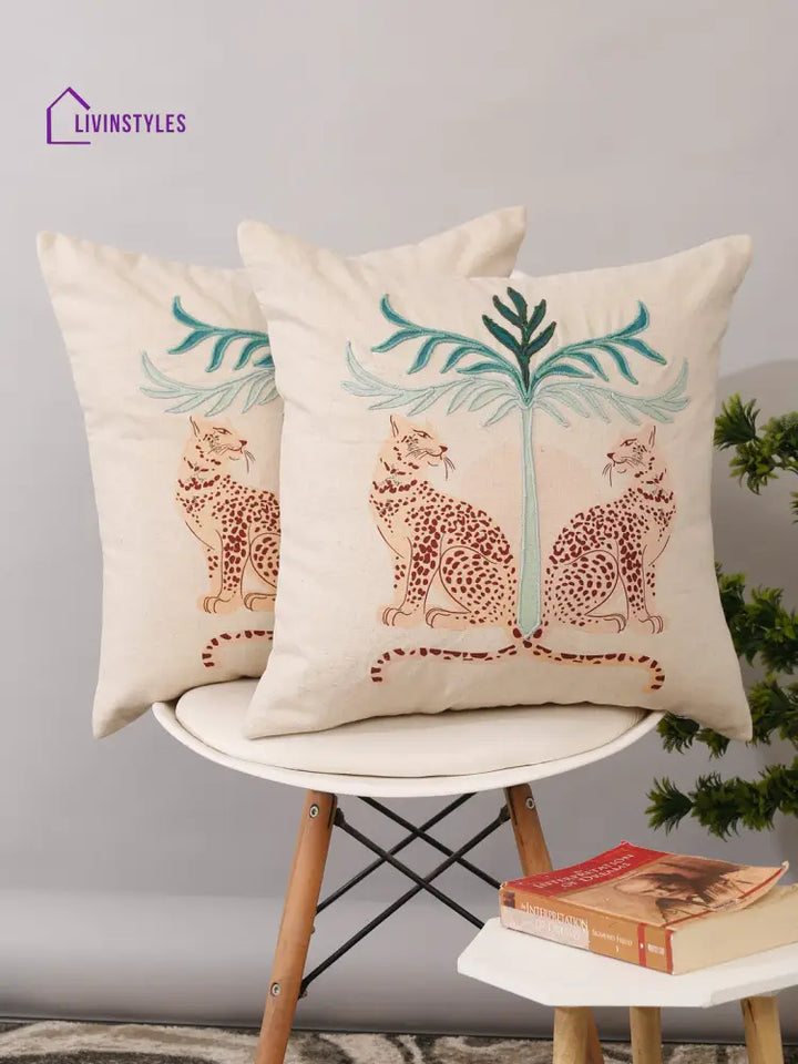 Digital Printed Cotton Cushion Cover Set Of 2 (20X20 Inch)