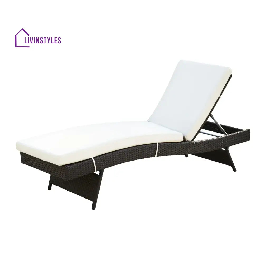 Dima Outdoor All-Weather Wicker Lounger with Cushions - Lounger Set