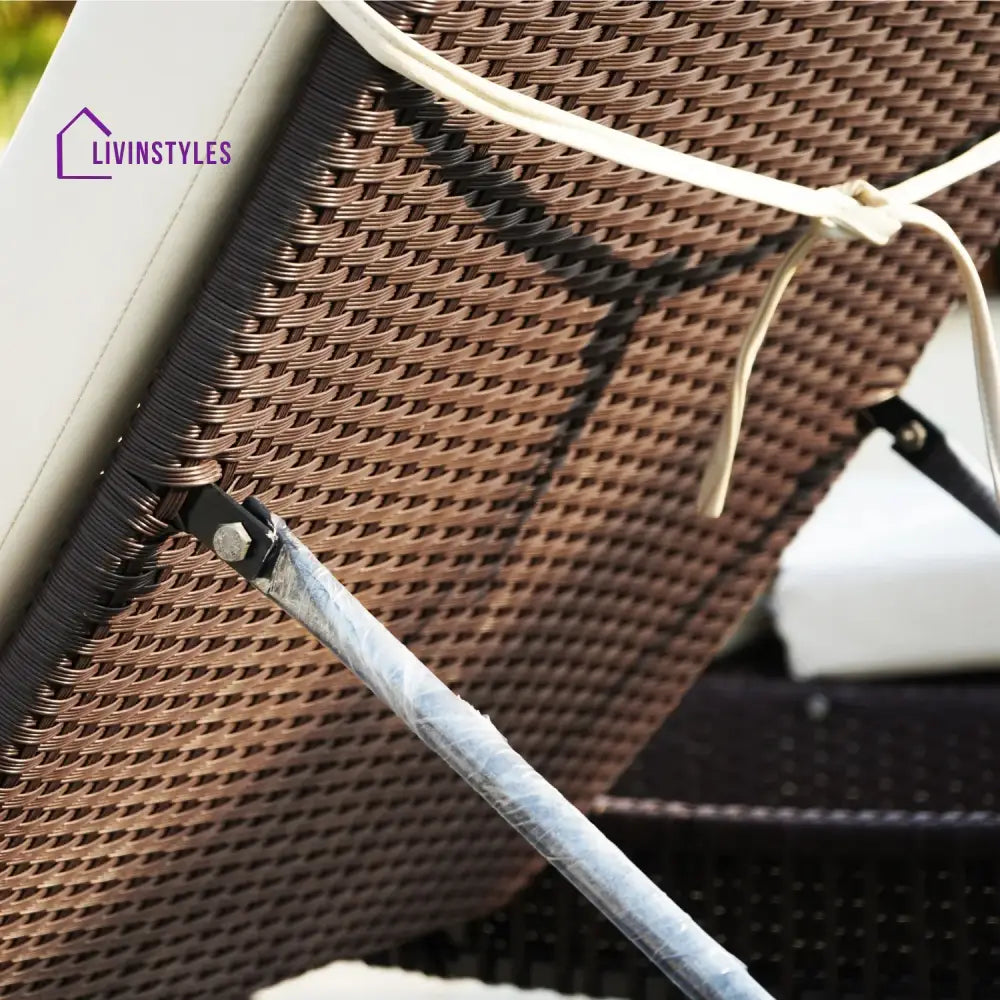 Dima Outdoor All-Weather Wicker Lounger with Cushions - Lounger Set