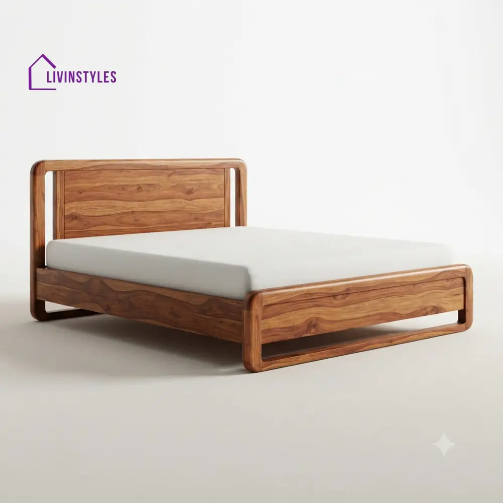 Dineo Wooden Double Bed | King Size Bed | Queen Size Bed - Bed Without Storage