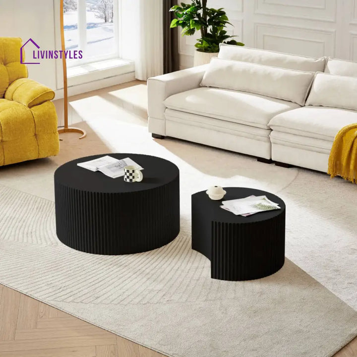 Dinesh Mdf Coffee Table For Living Room | Black Finish