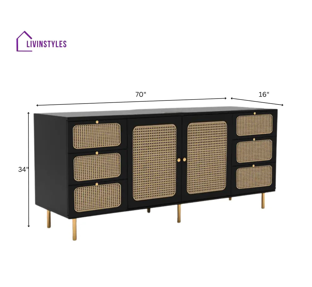 Dionisiy Wooden 70’’ Crockery Cabinet Sideboards