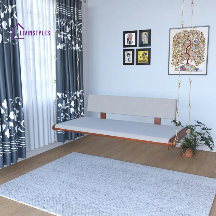 Disha Modern Minimalist Indoor Swing with Cushioned Seating Swing
