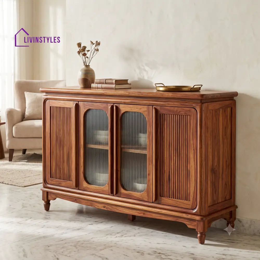 Disha Premium Sheesham Wood Sideboard and Cabinet for Living Room