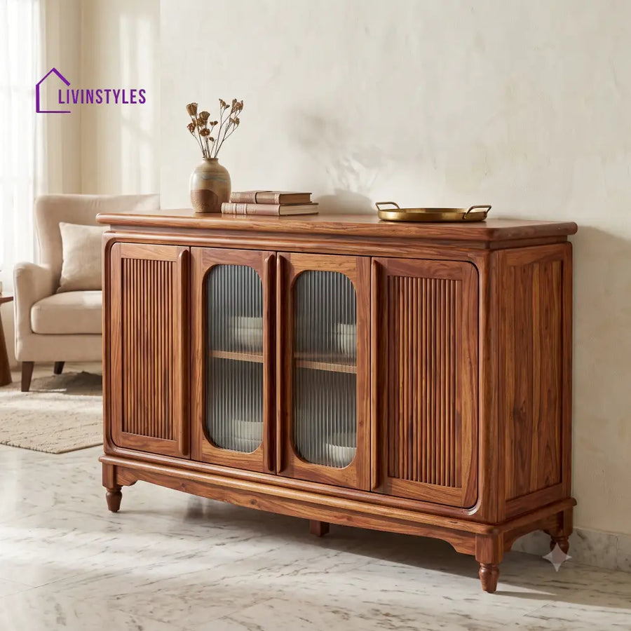 Disha Premium Sheesham Wood Sideboard and Cabinet for Living Room