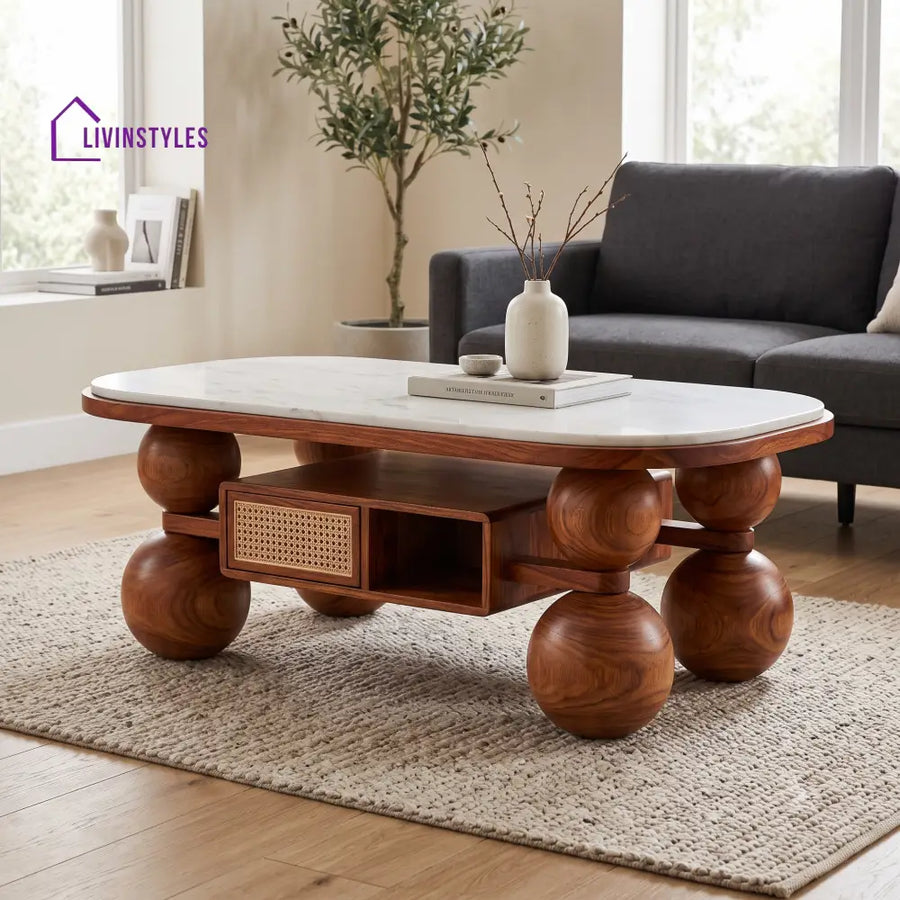 Disha Premium Solid Wood Coffee Table for Living Room Online