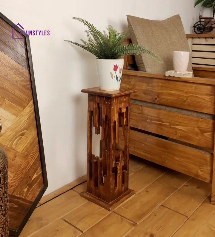 Disperse Wooden Table Lamp With Brown Base Lamps