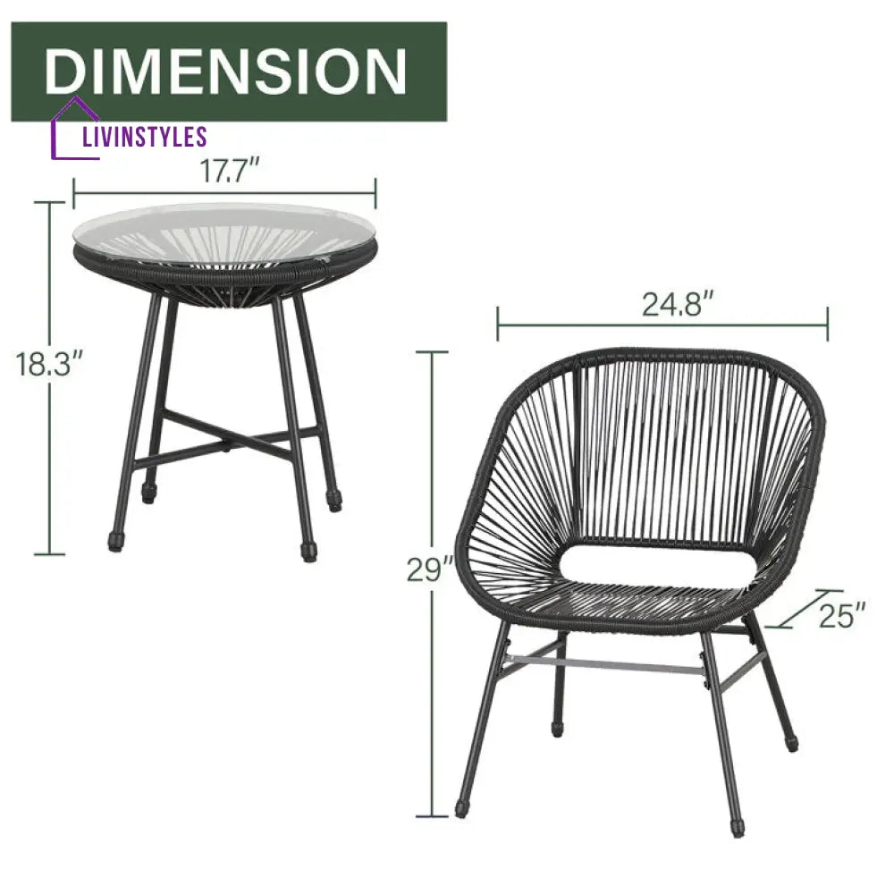 Divakar Round Outdoor Set For 2 Person