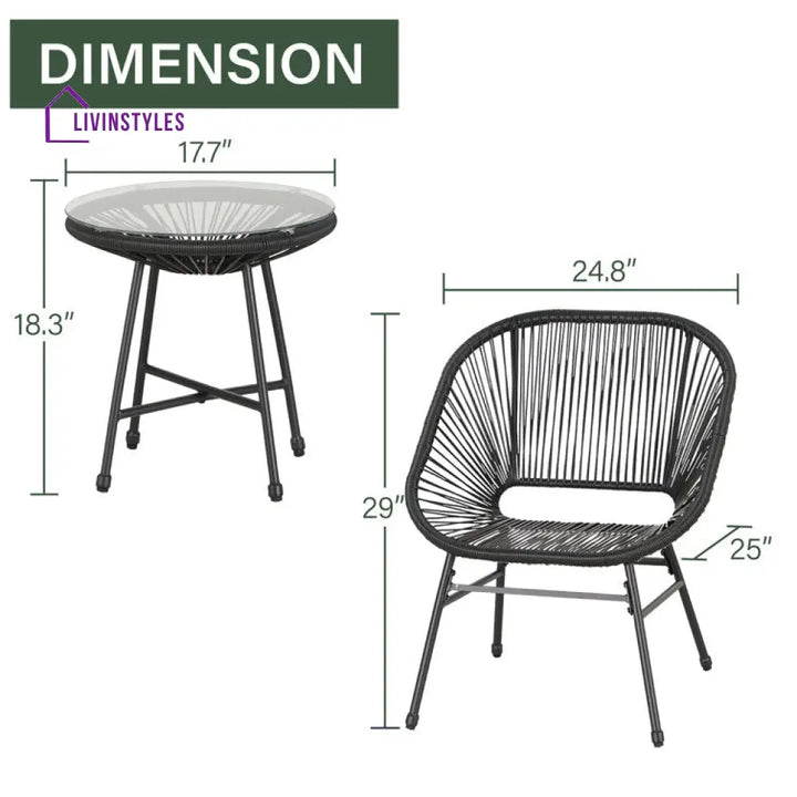 Divakar Round Outdoor Set For 2 Person