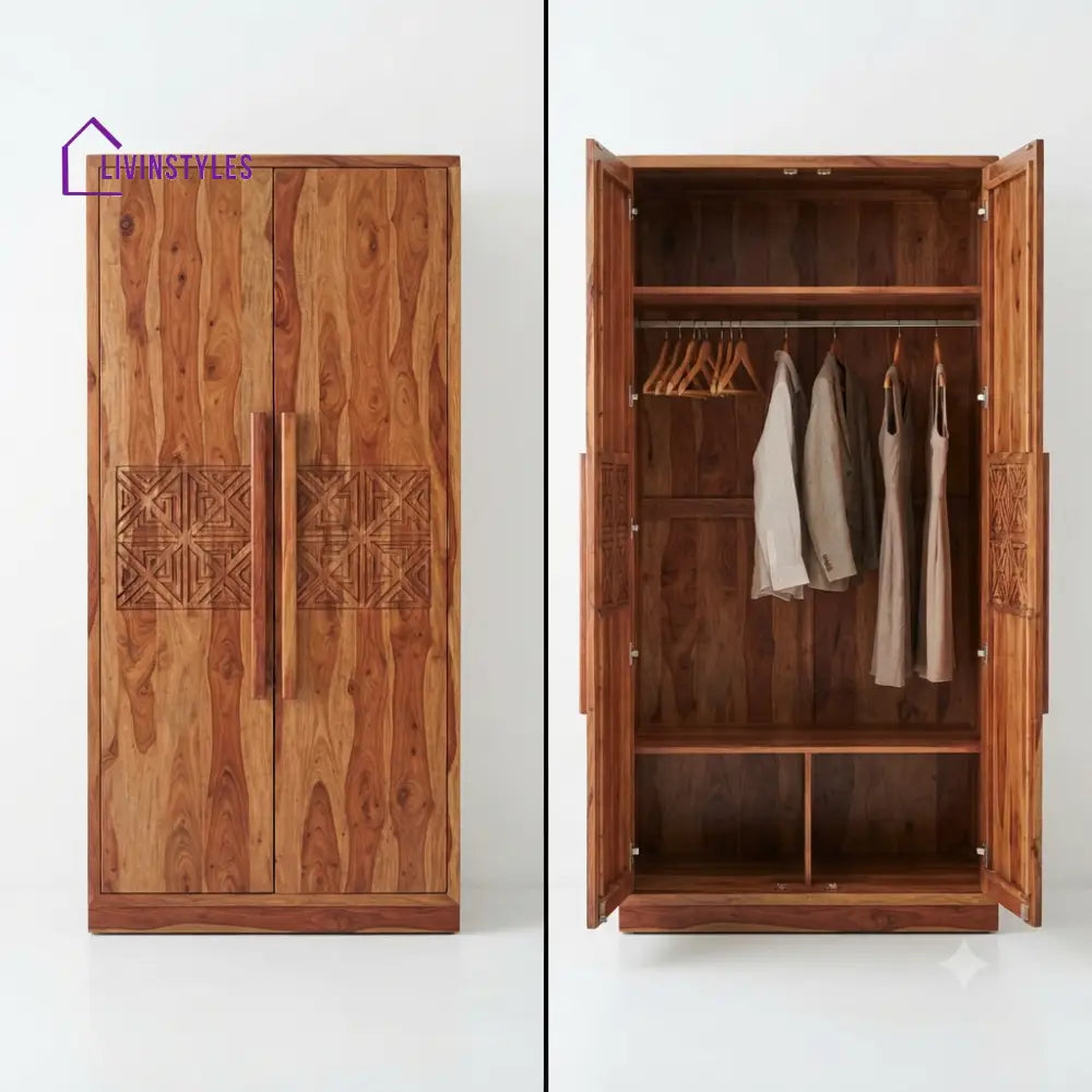 Divija Wooden Wardrobe for Clothes | Cupboard for Clothes