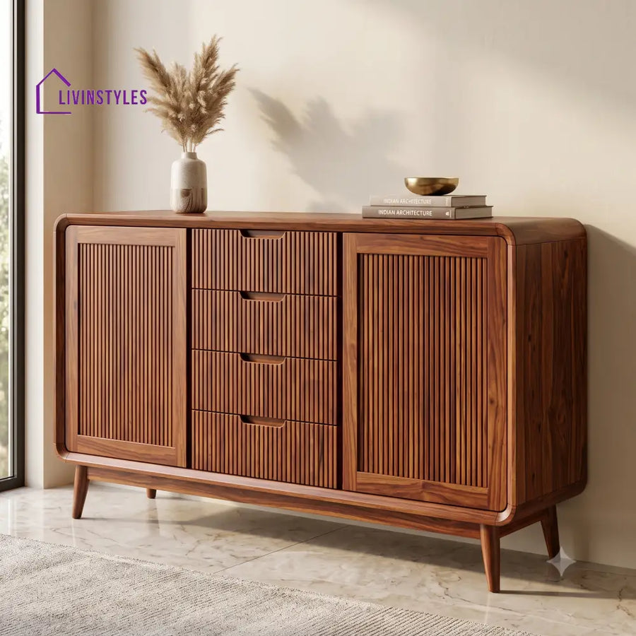 Divya Premium Wooden Sideboard and Cabinet for Living Room