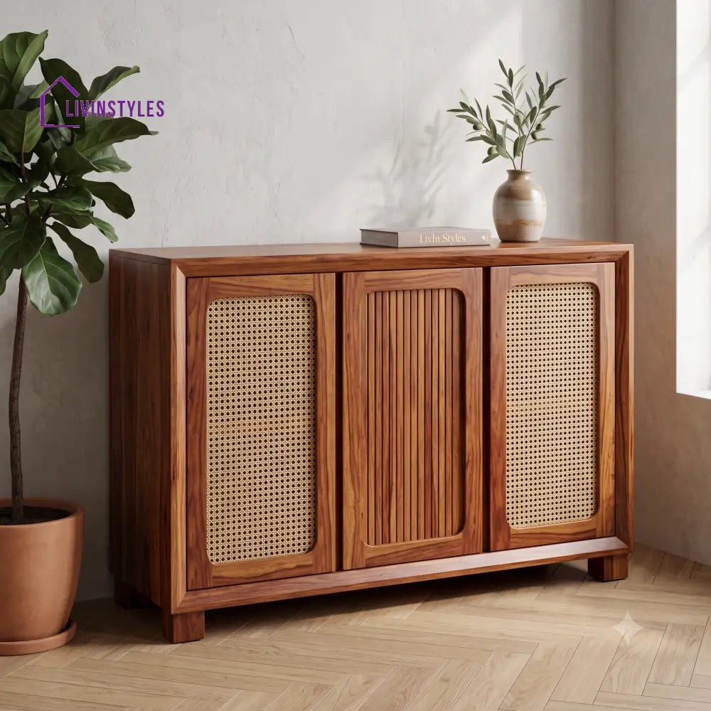 Divya Sheesham Wood Shoe Rack | Wooden Shoe Cabinet
