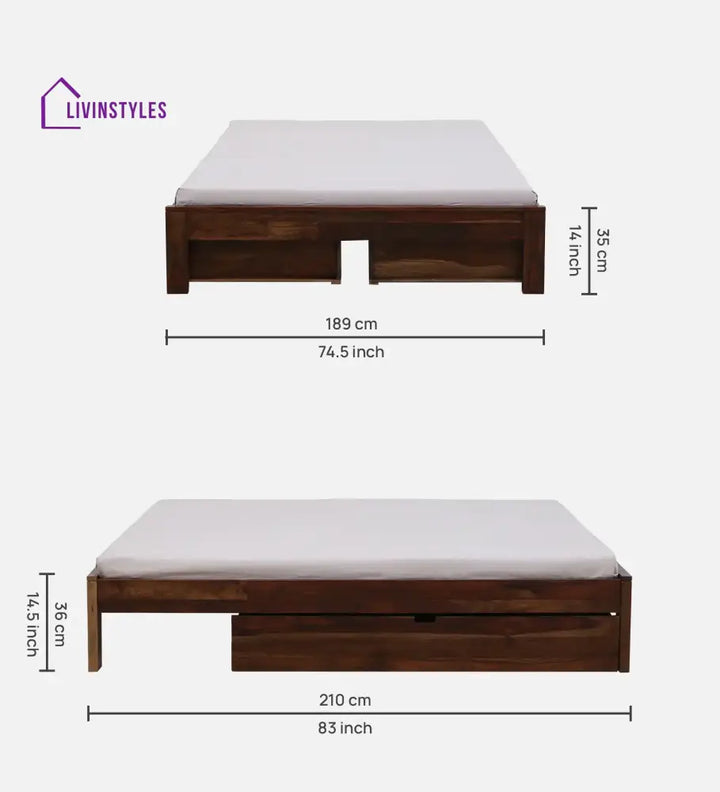 Divyam Sheesham Wood Storage Beds With Drawers Bedroom Furniture Sets