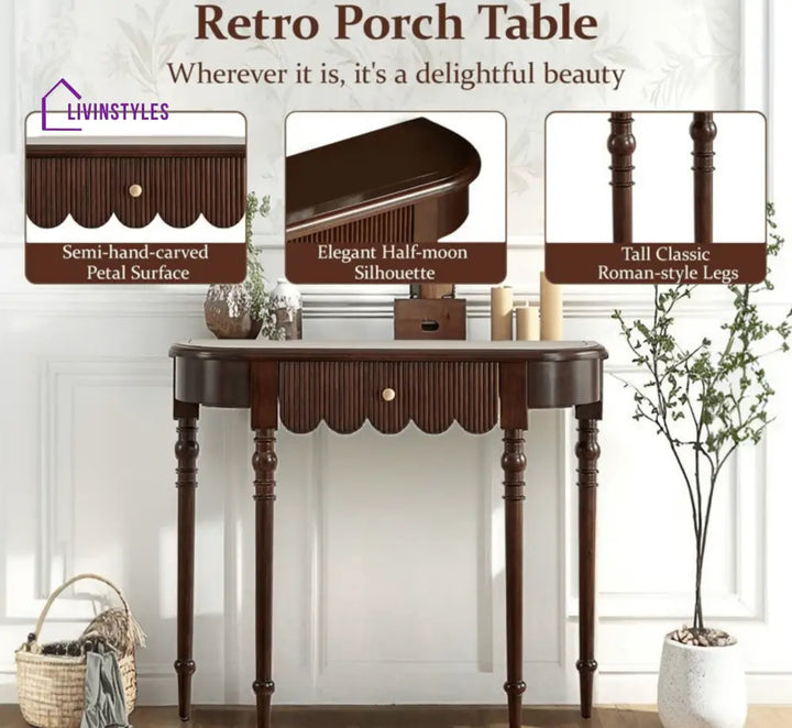 Diya Sama Wooden Console Table Console Tables