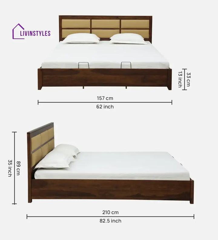 Evelyn Solid Wood Hydraulic Storage Beds Bedroom Furniture Sets