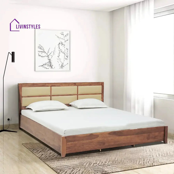 Evelyn Solid Wood Hydraulic Storage Beds King / Natural Bedroom Furniture Sets