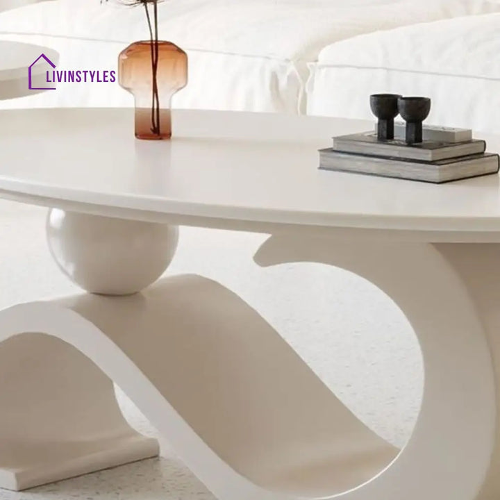 Diya White Coffee Table for Living Room