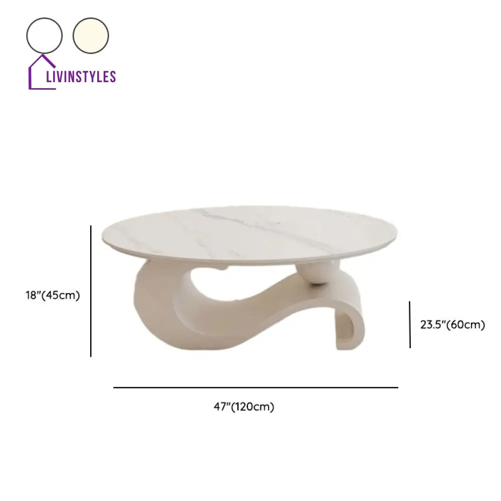 Diya White Coffee Table for Living Room