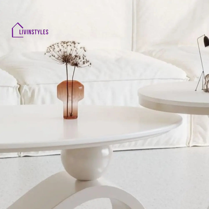 Diya White Coffee Table for Living Room